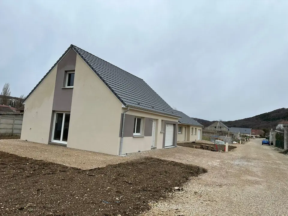 Pavillon enduit livré, construction neuve réalisée par BASAK BTP